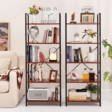 Stylish Yoobure 5 Tier Bookshelf for Home Storage Solutions