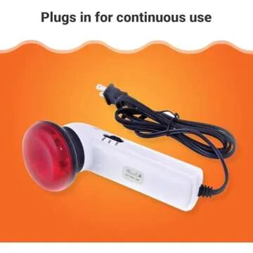 M PAIN MANAGEMENT TECHNOLOGIES Red Light Therapy Infrared Heating Wand by Theralamp – Handheld Heat Lamp Includes Replacement Bulb – Provides Muscle Pain Relief and Increased Blood Circulation