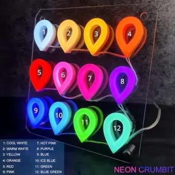 Custom Neon Signs, CRUMBIT Large LED Neon Signs for Wedding Last Name Sign Customizable, Personalized Name Neon Lights for Bedroom, Business Sign for Shop Beauty Salon Wall Decor