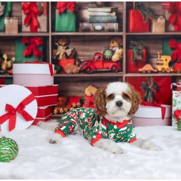 Fitwarm Christmas Dog Pajamas, Dog Winter Clothes for Small Dogs Boy Girl, Lightweight Velvet Pet Ja...