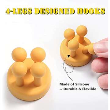 Defrko Silicone Toothbrush Holders - Multi-functional Adhesive Hooks