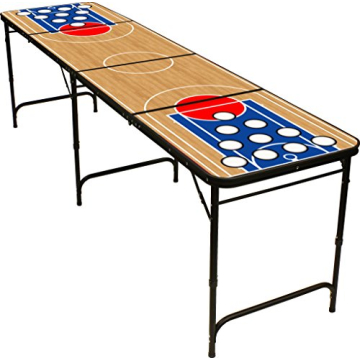 8' Folding Beer Pong Table with Bottle Opener by Red Cup Pong