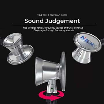 MDF Instruments Snow Leopard Rose Gold ProCardial Cardiology Stethoscope, Dual Head, Lightweight Tit...