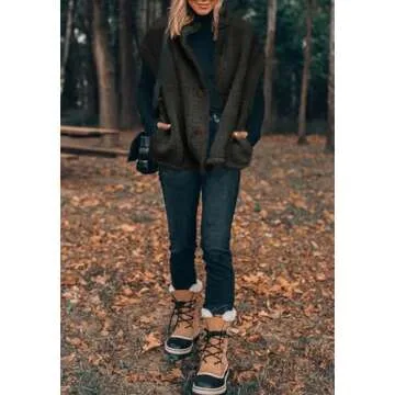 Shop Hongqizo Women’s Cozy Fuzzy Fleece Vest with Pockets