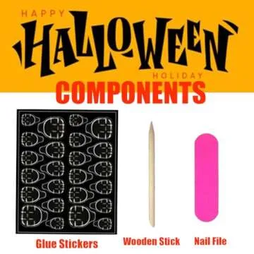 Halloween Press on Nails Medium Coffin Fake Nails Blood False Nails with Design Cute Ghost Glue on Nails Purple Coffin Full Cover Glossy Acrylic Stick on Nails for Women DIY Holiday Nail Decor 24Pcs