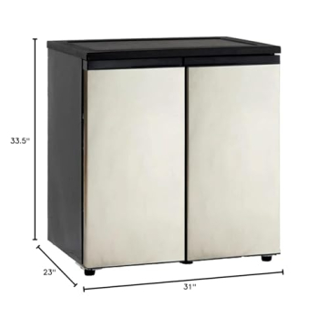 Avanti RMS551SS Compact Side-by-Side Refrigerator Freezer