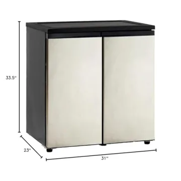 Avanti RMS551SS Compact Side-by-Side Refrigerator Freezer