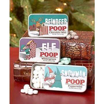 Set of 3 Novelty "Character Poop" Mint Tins