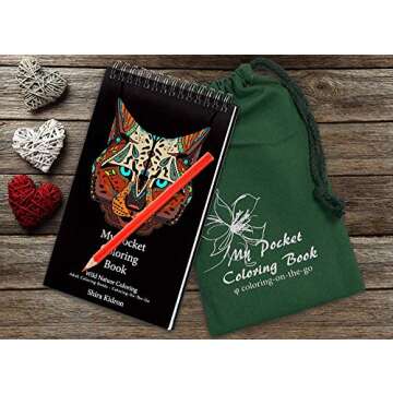 Coloring-On-The-Go Coloring Books for Adults & Grownups -74 Wild Nature Pages W/Durable Designed Pou...