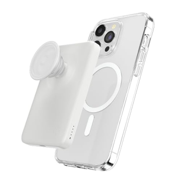 PopSockets PowerPack for MagSafe Magnetic Power Bank, Portable Phone Charger, Magnetic Wireless Batt...