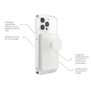 PopSockets PowerPack: 5000mAh MagSafe Portable Charger