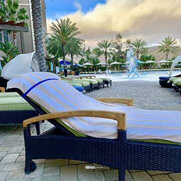 Cruise On Towel Bands for Cruise Chairs 4 Pack - The Better Towel Clips for Chairs Cruise Option for Beach, Pool & Chairs - Beach Towel Bands for Beach Chairs - Cruise Ship Essential 2024 & 2025