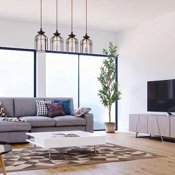 DIIGER Artificial Tree Artificial Olive Tree 6.5FT Tall, Modern Large Fake Plant Decor in Pot for Indoor Outdoor,Home Office Perfect Housewares Gift Decoration, 78 in Olive Tree