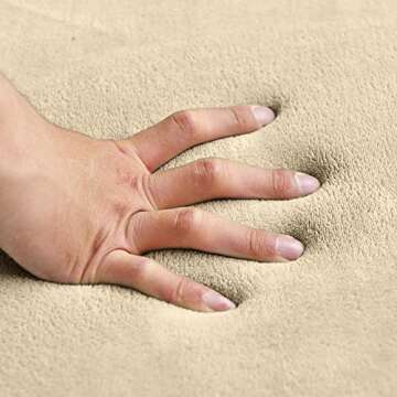 Loartee Nursery Rug Coral Velvet Crawling Rugs Mat Area Rugs Play Crawling Mat(5.0'x 6'8", Brown) fo...