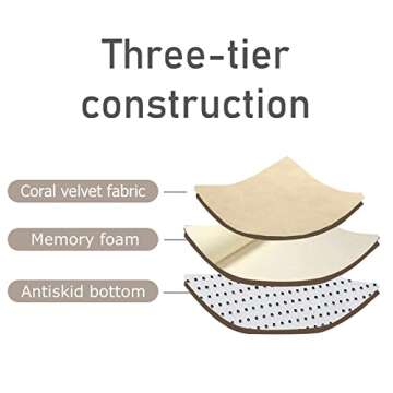 Loartee Nursery Rug Coral Velvet Crawling Rugs Mat Area Rugs Play Crawling Mat(5.0'x 6'8", Brown) for Toddler Children Play Mat Yoga Mat Exercise Pads Carpet