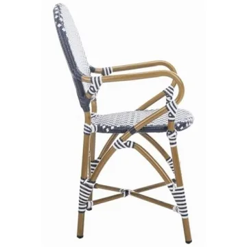 Stylish Safavieh Indoor/Outdoor Rattan Stacking Arm Chair Set