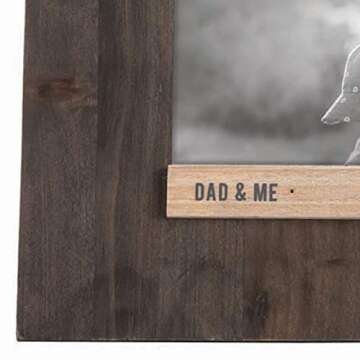 Wood Picture Frame for Dad - 4 x 6 Inch Design