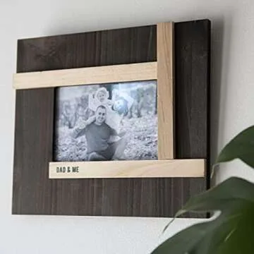 Wood Picture Frame for Dad - 4 x 6 Inch Design