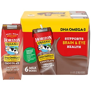 Horizon Organic Chocolate Lowfat Milk with DHA Omega-3, 6 Pack
