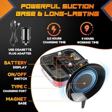 inhtgeas Wireless Trailer Lights - Magnetic & Rechargeable Kit