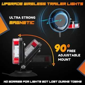 inhtgeas Wireless Trailer Lights - Magnetic & Rechargeable Kit