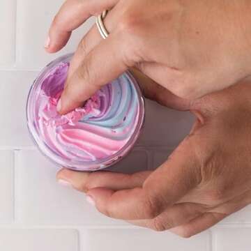 Zoey Koko Galaxy Glitter Body Butter - All Natural Body Cream - 4 oz - Contains Shea Butter & Vitamin E - Made in the USA - Cruelty Free - Vegan - Bubble Gum Scent (Pack of 1)