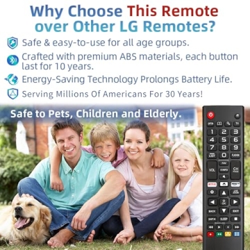 Universal LG TV Remote with Netflix Button and Warranty