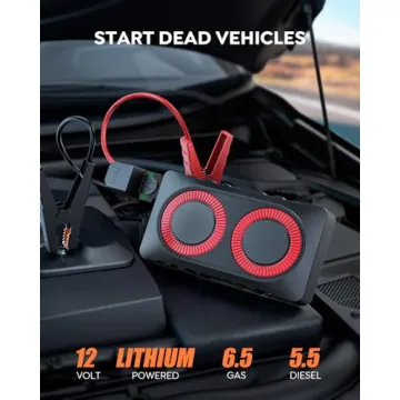 2000A Portable Car Jump Starter with Smart Cables