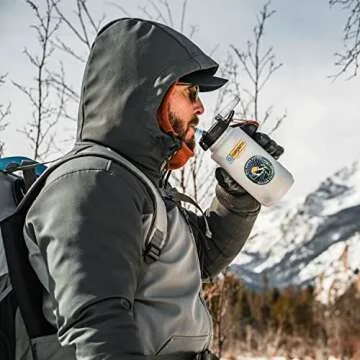 Epic Nalgene Water Bottle with Dual Filters for Fresh Water and Adventure