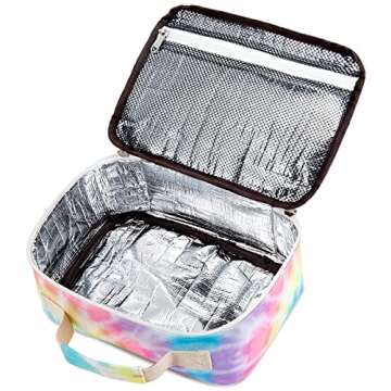 Kids Lunch Box Boys Girls Insulated Lunch Cooler Bag Reusable Lunch Tote Kit for School Travel (094 Tie Dye)