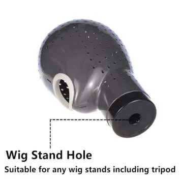 HOMEGOAL Hair Dryer Fresh Wig Head Dryer Wig Stand Wig Holder Mannequin Head, Drying Wig From Inside to Outside, Quickly, Easily, For Lace Wig Scalp Cap Net (Dark Grey)