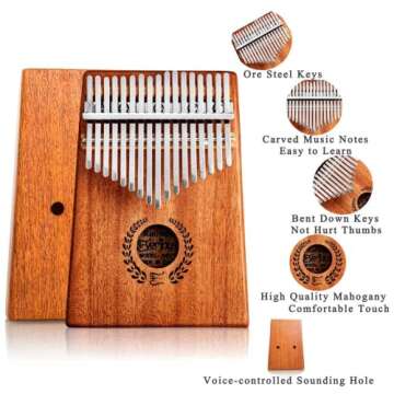 Everjoys Kalimba Thumb Piano 17 Keys for All Ages
