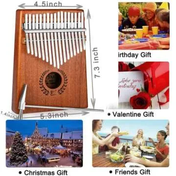 Everjoys Kalimba Thumb Piano 17 Keys for All Ages
