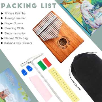 Everjoys Kalimba Thumb Piano 17 Keys for All Ages