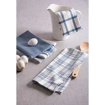 DII Stone Blue Kitchen Dishtowel Set – 5 Piece 18x28