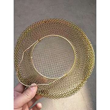 JIYUJIAHUA Egg Basket, Collapsible Mini Egg Storage for Fresh Eggs - Can Easily Load Eggs for Carrying and Collecting Eggs, Easy Washing, and Fast-Drying (Golden), (JIAHUA-01)