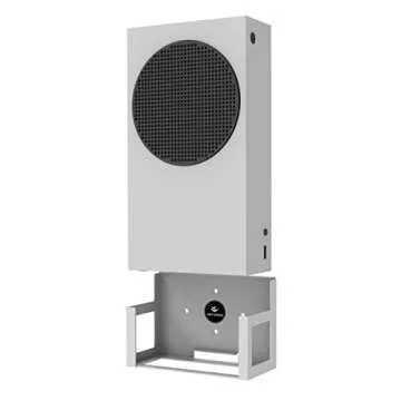Monzlteck Wall Mount Holer for Xbox Series S,All Metal Vertical Hanging On Wall with Power Botton Left/Right,Wall Shelf Bracket for XSS