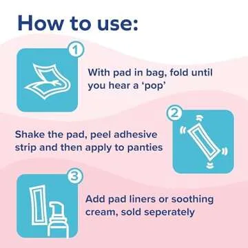Dr. Talbot's Mom Postpartum Ice Pads for Pain Relief - 8-Pack - 2-in-1 Absorbent Postpartum Pads for Women After Birth