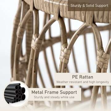 Ysar Boho Rattan Coffee Table with Easy Setup & Durability