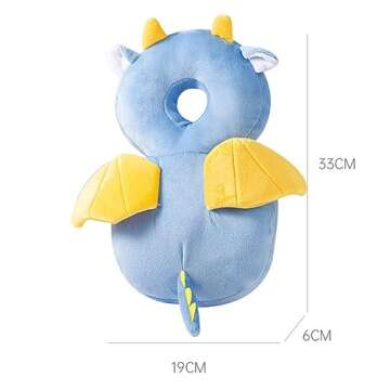 Baby Walker Head Protector Toddler Adjustable Baby Head Protection Backpack Wear Safety Pad (Tiger)