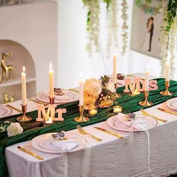 Sziqiqi Vintage Gold Candle Holder for Candlesticks Taper Candles - Candle Stick Candelabra Decorative Table Centerpiece for Wedding Candlelight Dinner Bridal Showers Party Decor