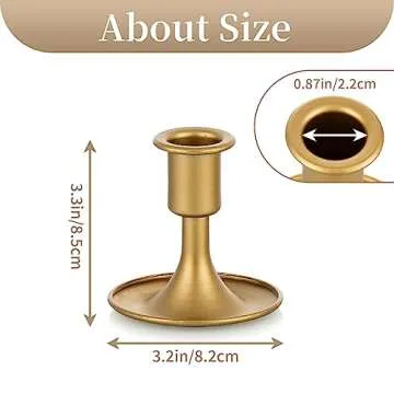 Sziqiqi Vintage Gold Candle Holder for Candlesticks Taper Candles - Candle Stick Candelabra Decorative Table Centerpiece for Wedding Candlelight Dinner Bridal Showers Party Decor