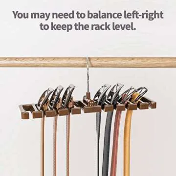 DIOMMELL Belt Rack Organizer for Ties and Belts