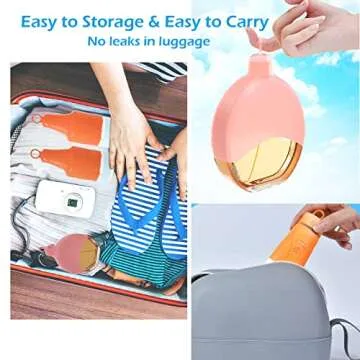 Zienlay 8 Pack Elastic Sleeves for Leak Proofing Travel, Leak Locks Toiletries Skins Travel Bottles Leak Proof Silicone Sleeve Covers for Travel Container in Luggage Reusable Toiletries Accessory