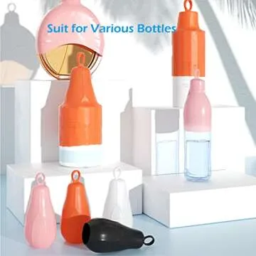 Zienlay 8 Pack Elastic Sleeves for Leak Proofing Travel, Leak Locks Toiletries Skins Travel Bottles Leak Proof Silicone Sleeve Covers for Travel Container in Luggage Reusable Toiletries Accessory