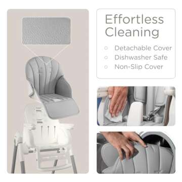 KÜB 3-in-1 Foldable Baby High Chair with Safety Harness