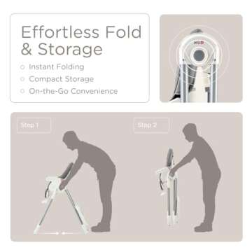 KÜB 3-in-1 Foldable Baby High Chair with Safety Harness