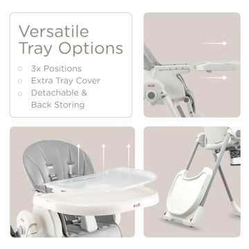 KÜB 3-in-1 Foldable Baby High Chair with Safety Harness