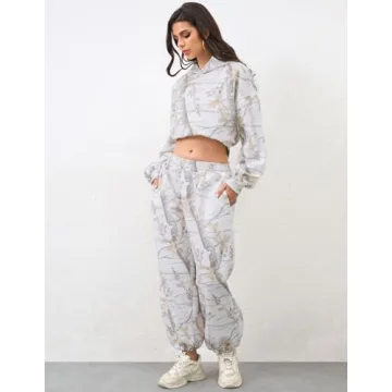 Stylish Eutten Camo Sweatsuits for Women Cozy Loungewear