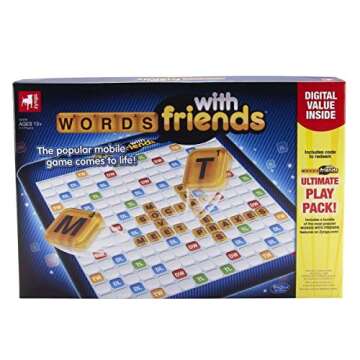 Hasbro Gaming Words with Friends Classic - Family Trivia Game Fun!